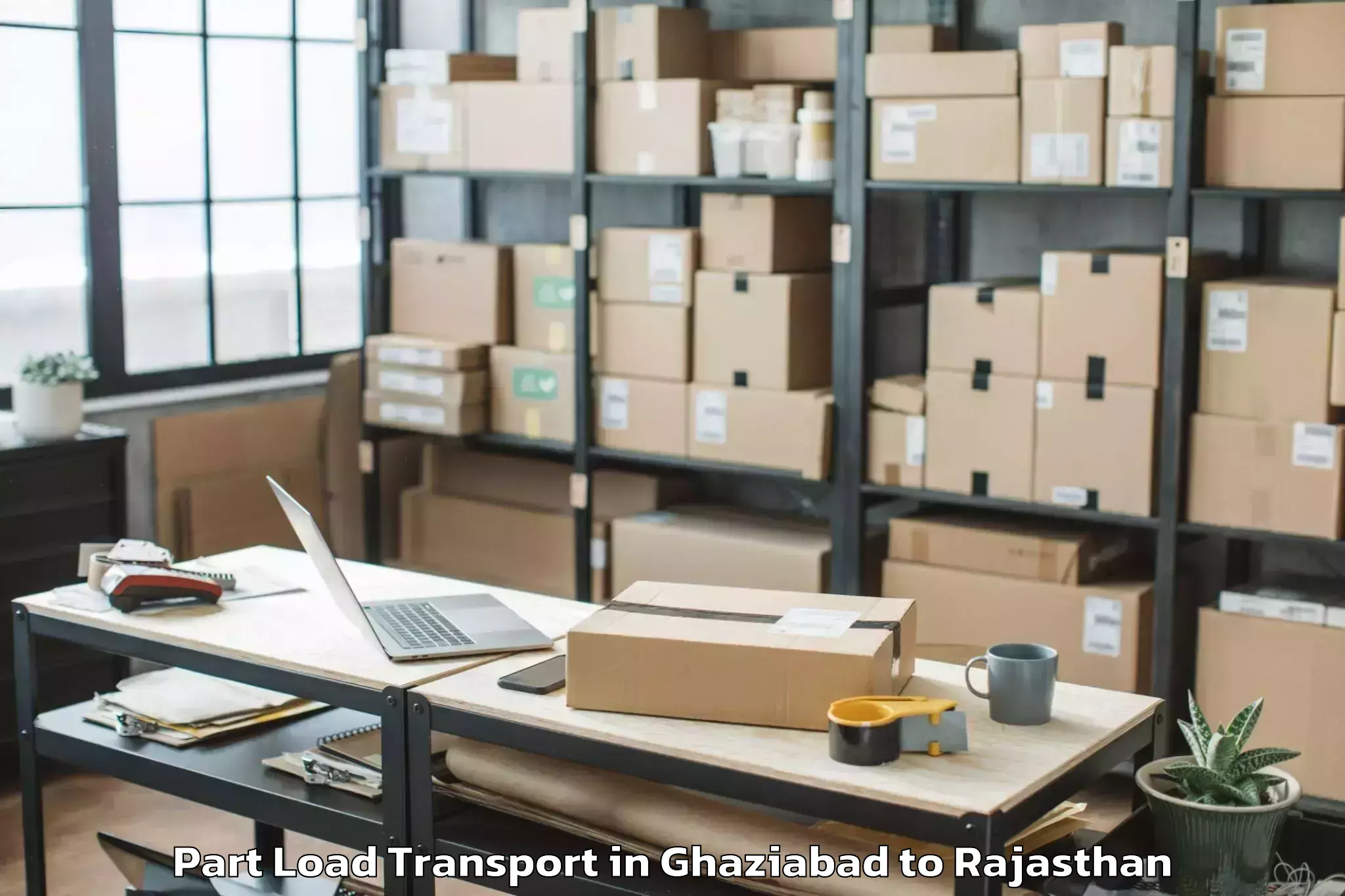 Top Ghaziabad to Opjs University Churu Part Load Transport Available